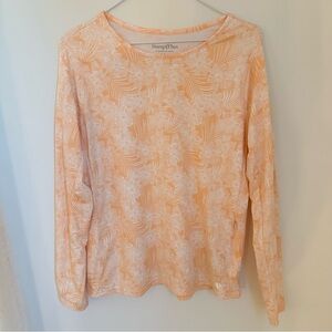 Hang Ten Women’s Tropical Floral UPF 50 Sun Shirt Large Beach Outdoor